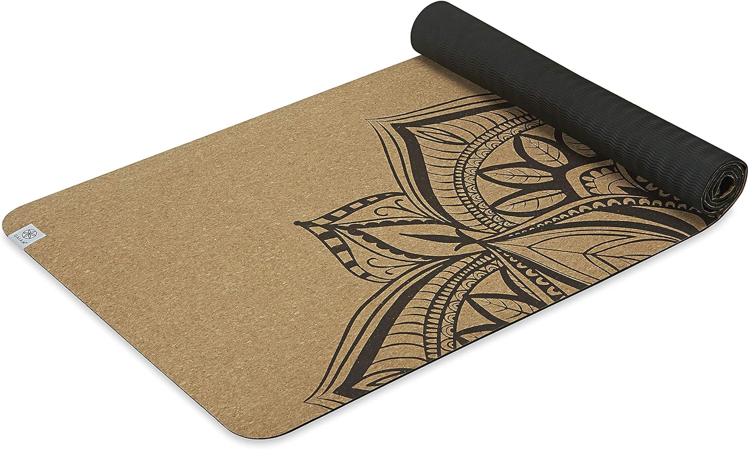 Gaiam Cork Yoga Exercise Mat | Natural Sustainable Cork Resists Sweat and Odors | Non-Slip TPE Backing Prevents Slipping| Great for Hot Yoga, Pilates, Fitness Working Out (68" x 24"x 5mm Thick) - Image 2