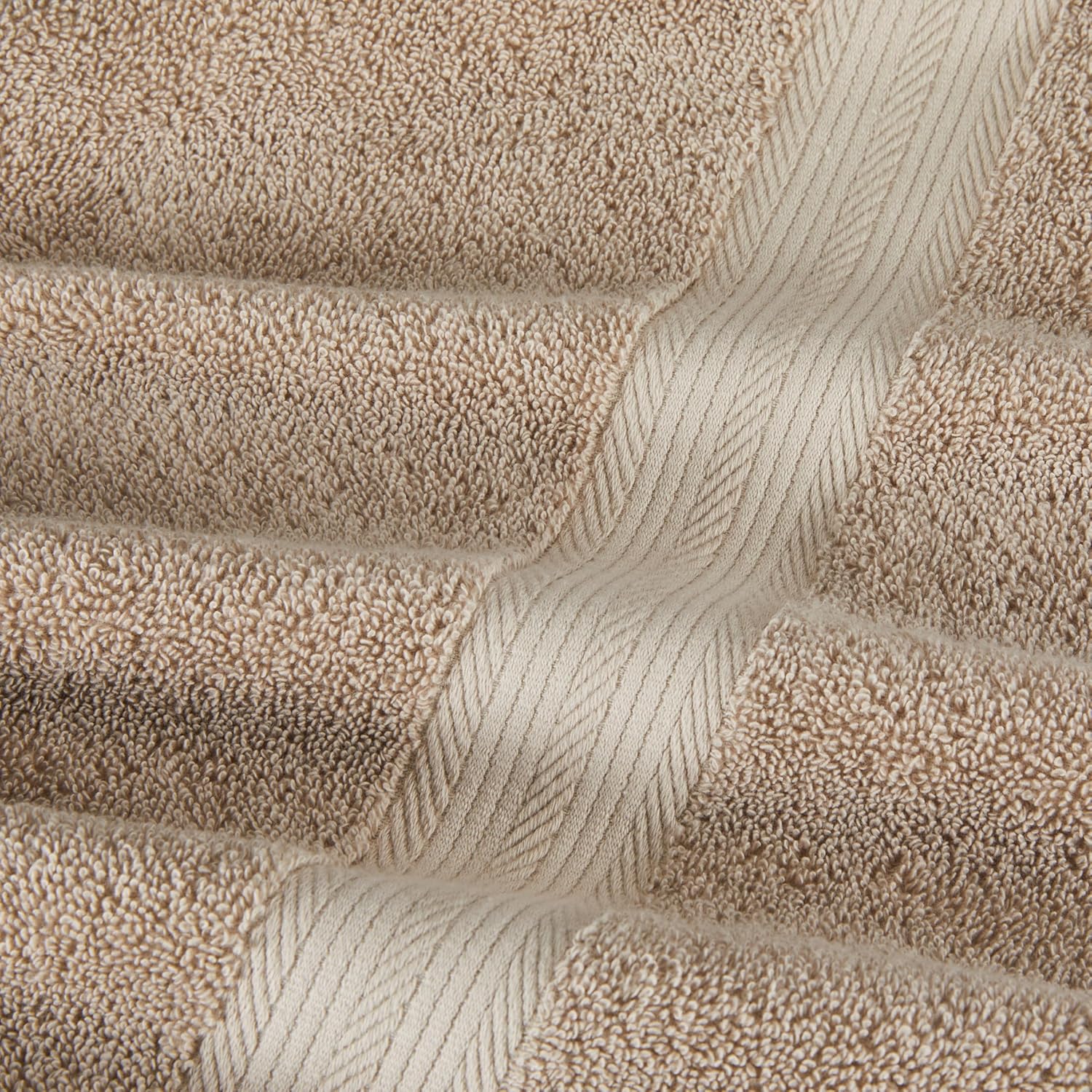 Amazon Basics Fade-Resistant 100% Cotton Bath Towel, 2 Pack, 30"x54", Taupe - Image 5