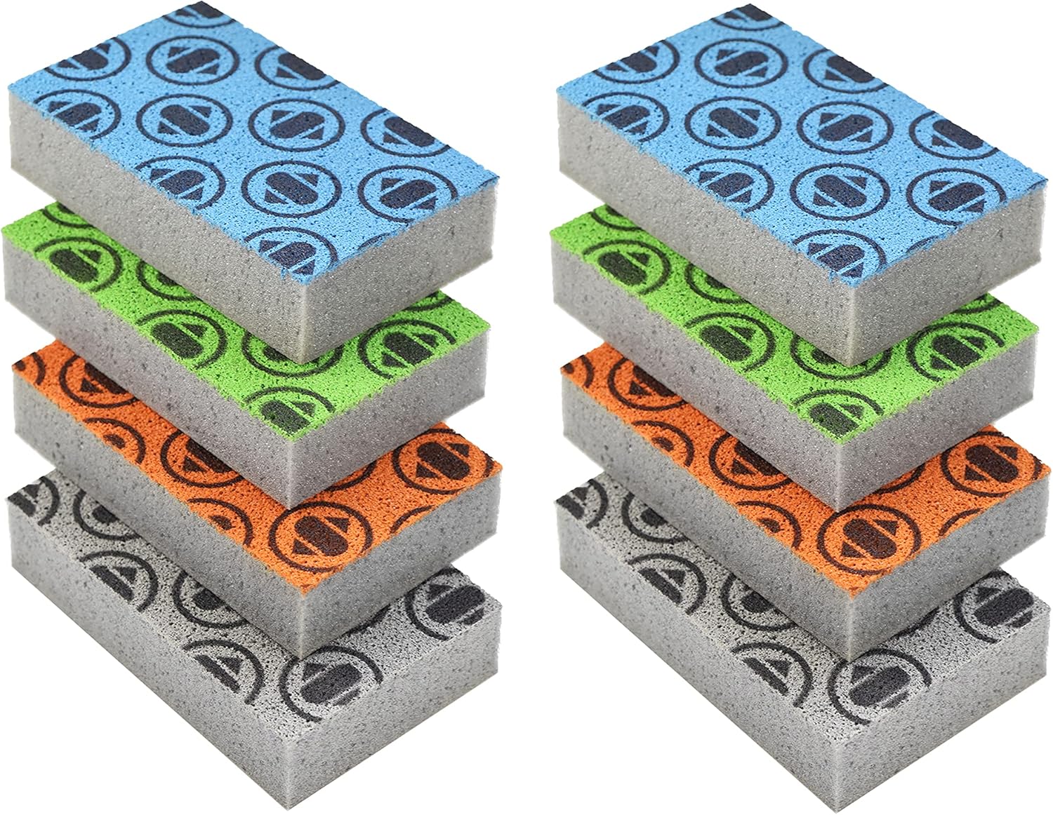 Skura Style Smart Kitchen Dish Sponges (Bulk 8 Pack) | Odor Free Non-Scratch Scrub Pad | Household Cleaning Scrubber for Sink, Counters, Surfaces, Pots, Pans, Dishwashing | Color-Fade Change Indicator - Image 2