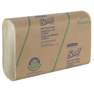 Scott Multifold Paper Towels (11829) with 20% Alternative Fiber, Soft Wheat, 250 / Pack, 16 Packs/Case, 4,000 Sheets