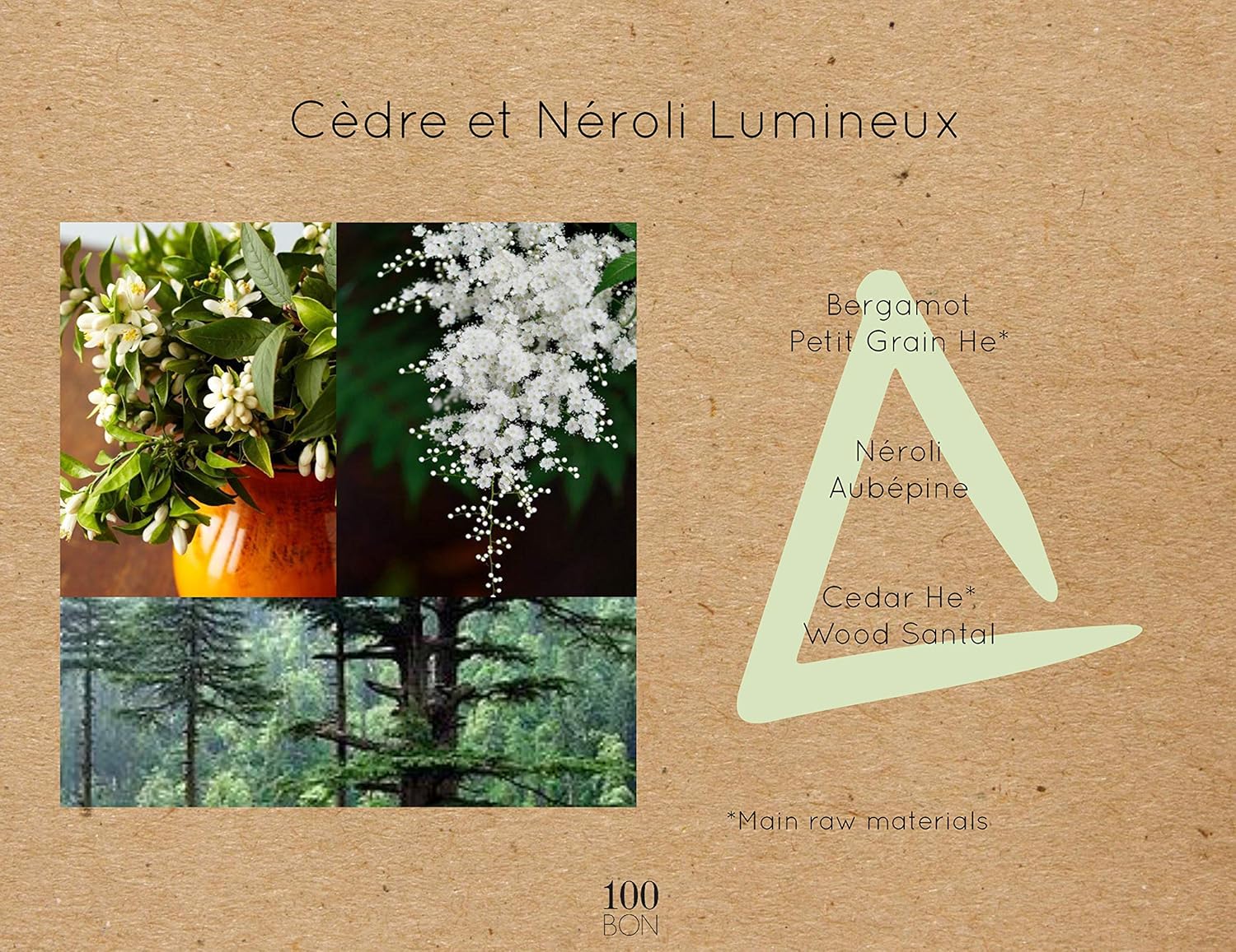 100BON Cedre & Neroli Lumineux Unisex Fragrance - Neroli & Cedar Scent - Organic, Natural & Light Woody Aroma - 0.5 Fl Oz - Image 4