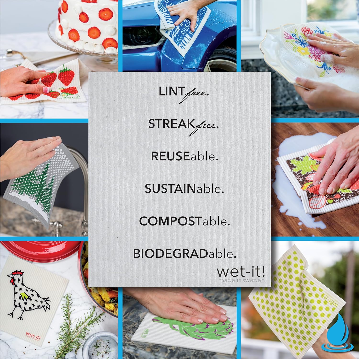 Texas Tech University- 3 Pack Swedish Dishcloths- Reusable Kitchen Towels for Dishwashing and Home Cleaning- Eco-Friendly Alternative to Paper Towels and Wipes- Machine Washable and Dryer Safe - Image 3