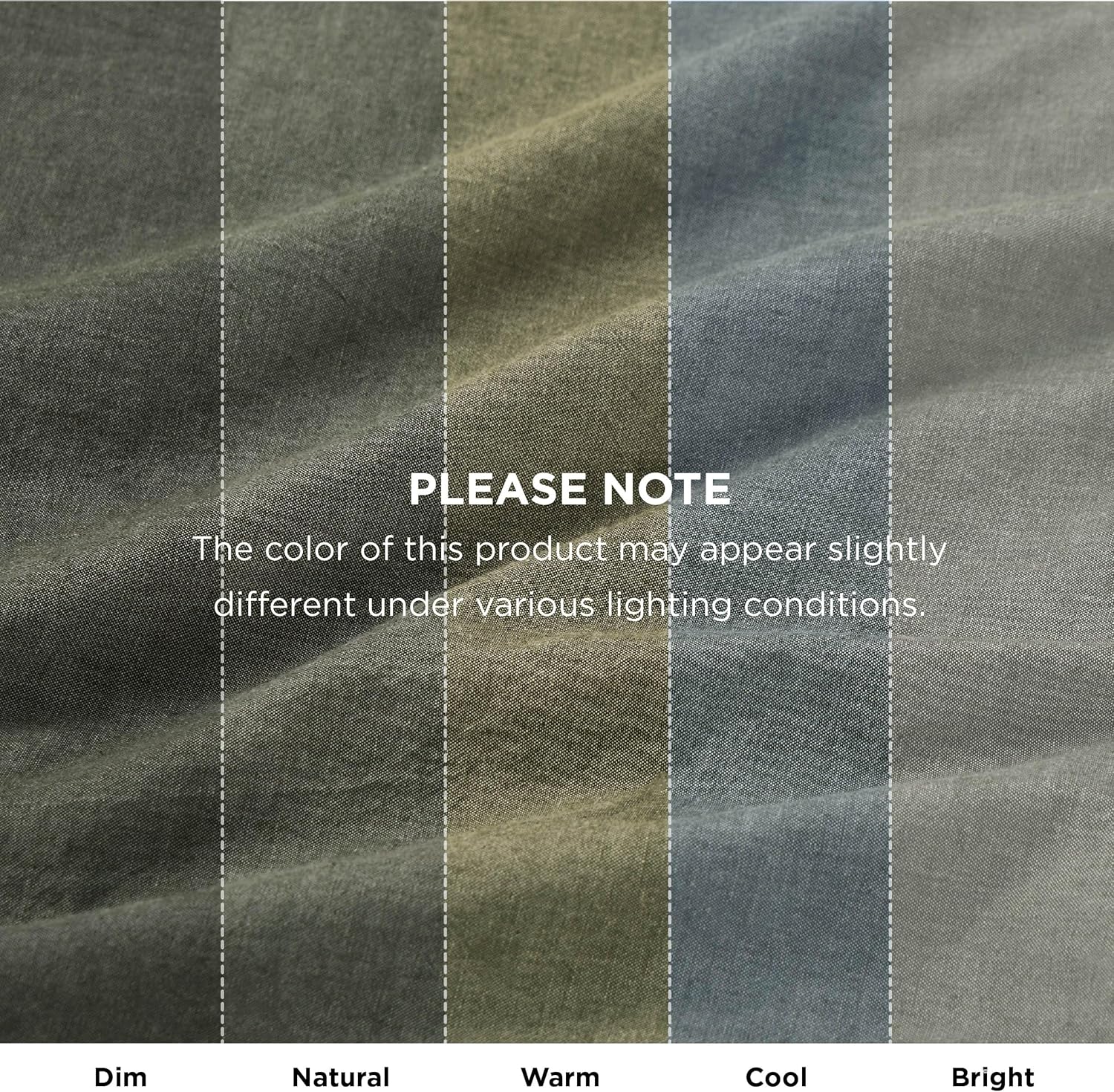 Bedsure 5 Pieces Cotton Comforter Set with Cotton Waffle Throw Blanket - Olive Green Queen Comforter, Pillow Shams, Beige Cooling Blanket of Rayon Derived from Bamboo for Hot Sleepers, Throw Pillow - Image 7