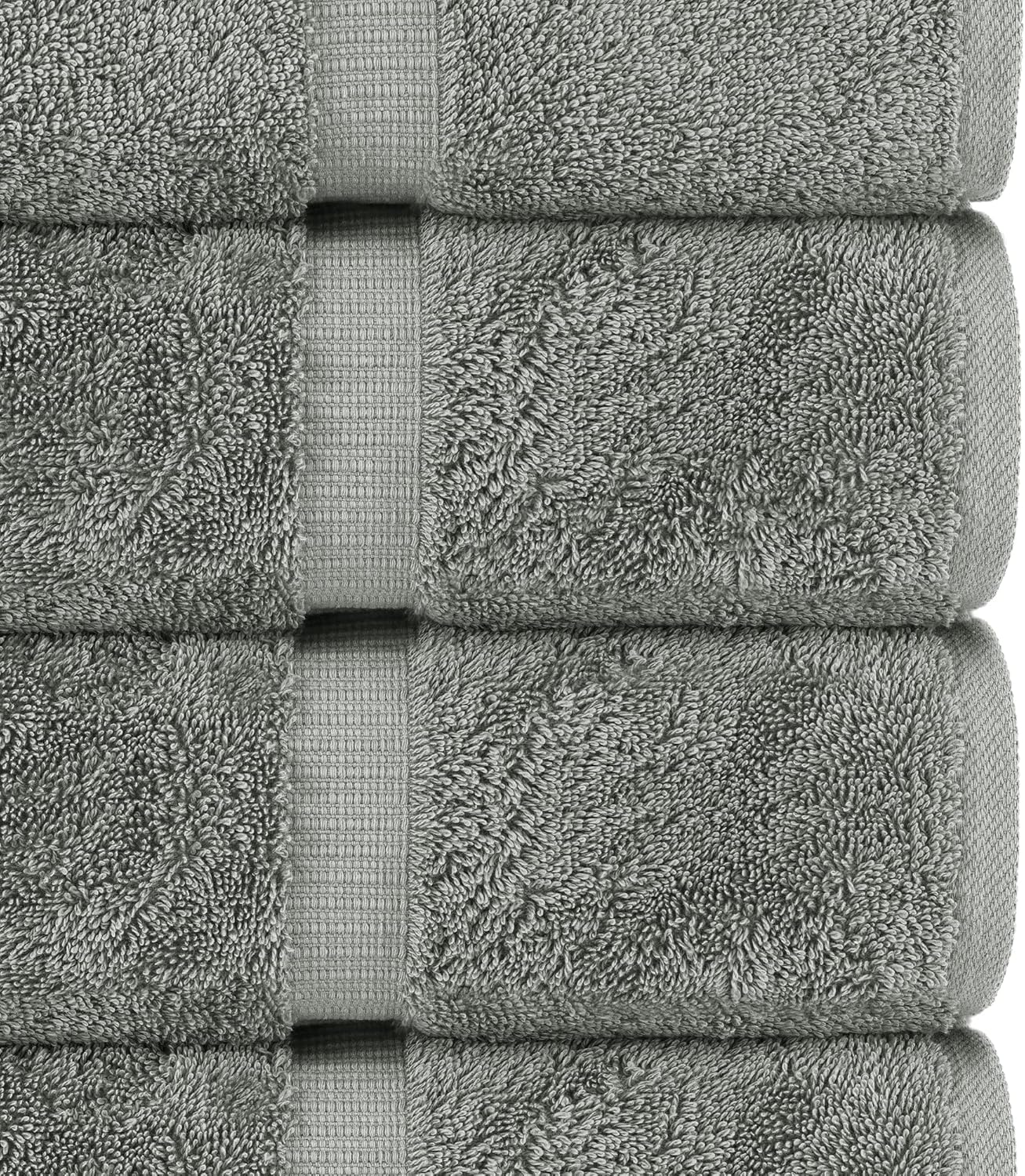 Chakir Turkish Linens | Hotel & Spa Quality 100% Cotton Premium Turkish Towels | Soft & Absorbent (4-Piece Bath Towels, Gray) - Image 4