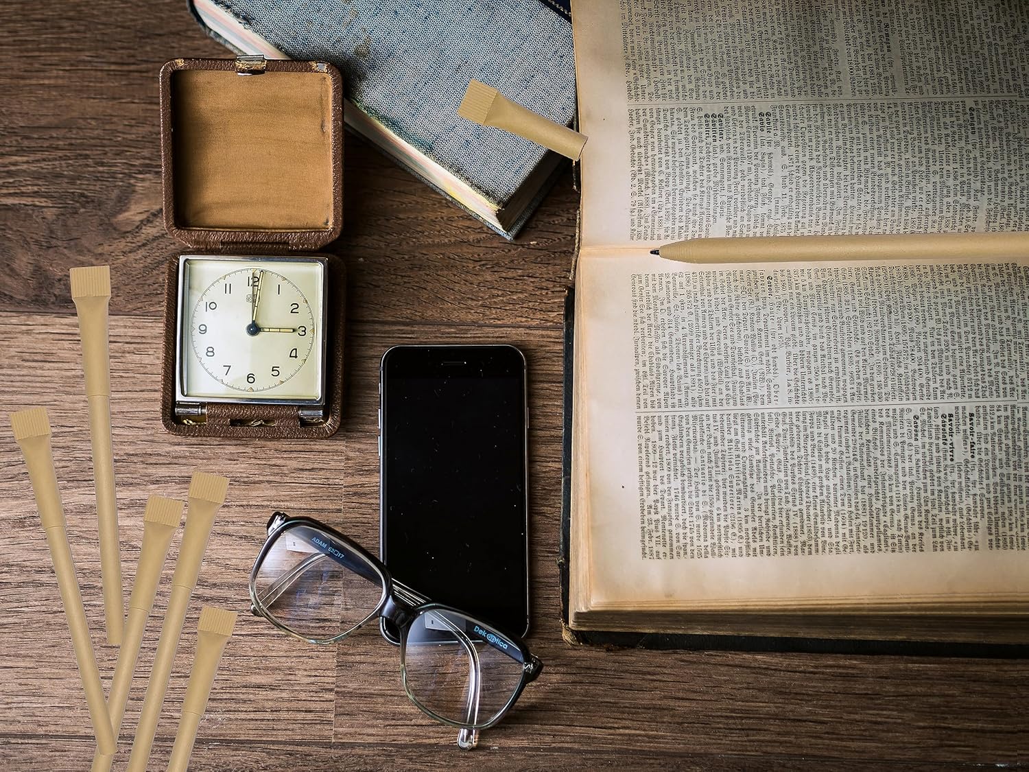 Kraft Paper Barrel Writing Pen Eco-Friendly Pens Cardboard Pens Black Ink - Image 4